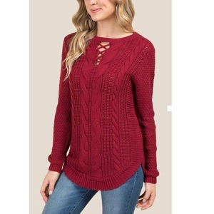 เสื้อสเวตเตอร์กีฬาผู้หญิงแบบใหม่สำหรับฤดูหนาว ทรงหลวม คอเสื้อแบบบาง แขนยาว เสื้อยืดออกกำลังกาย แจ็คเก็ตสำหรับฝึกซ้อม จากบังกลาเทศ - Product Image 4