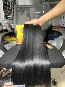 Venta al por mayor de alta calidad hueso recto vietnamita trama de la piel extensiones de cabello humano Paquete de pelo crudo con cierre a juego - Product Image 3