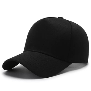 Casquette de baseball unisexe noire à 6 panneaux, couleur unie, style Dad Hat, non structurée, en sergé de coton, réglable, pour le sport et le quotidien - Product Image 5