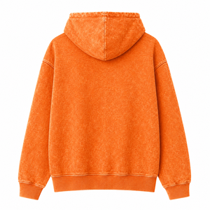Sweat à capuche vintage pour femme en coton premium, effet délavé, capuche ajustable, ourlet côtelé, confortable et oversize - Product Image 2