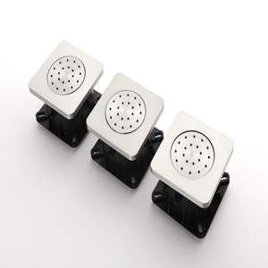 Système de douche au design confortable avec pommeau de douche, douchette à main, barre coulissante, jets latéraux, bras de douche, tuyau, robinet, levier de commande pour salle de bain - Product Image 3