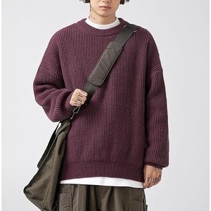 Suéter para Hombre, Cuello Redondo, Clásico, Antipilling, Viscosa y Algodón, Tejido Suave, Informal, para Combinar en Capas, con Logotipo Frontal, Top de Invierno - Product Image 3