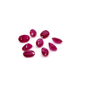 Rubis naturels non traités du Mozambique, ovales calibrés 4x6mm, pierres précieuses de rubis naturelles facettées pour la fabrication de bijoux, prêtes à l'emploi - Product Image 2