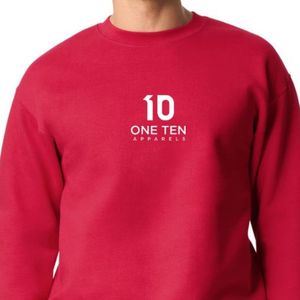 Sweat-shirt à col rond pour adulte Hammer Maxweight, rouge cerise, en molleton épais et doux, pull-over chaud décontracté à manches longues, personnalisable - Product Image 4