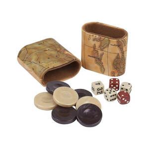 High-Quality ODM Custom Logo Dice <b>Cup</b> Set of Cylindrical <b>Shaker</b> <b>Cups</b> for Backgammon Made from Handmade Genuine Leather - Product Image 4