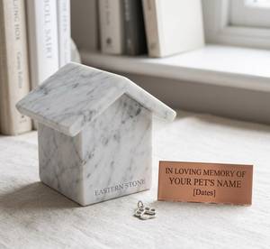 Marble Pet Cremation Urn <b>Dog</b> Cat <b>Memorial</b> Keepsake Handmade Wholesale Manufacturer - Product Image 6