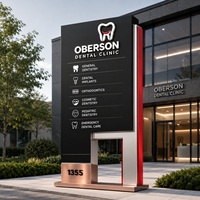 Panneau LED OEM pour signalisation directionnelle, affichage numérique pour centre commercial, immeuble de bureaux et parc d'entreprise en extérieur