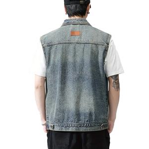 Best Selling Factory Manufactured <b>Men's</b> Sleeveless Denim Vest With Front Pockets Vests & <b>Waistcoats</b> <b>for</b> Sale - Product Image 2