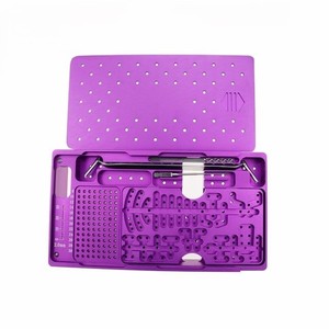 Kit Quirúrgico Veterinario: Placa de Bloqueo para Fragmentos Pequeños Ortopédicos de Acero Inoxidable, Juego de Instrumentos, Bandejas de Esterilización Multicolor - Product Image 5