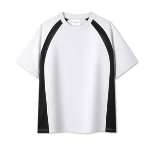 เสื้อยืดถักลายบล็อกสีสันใหม่ สำหรับผู้ชายและผู้หญิง สวมใส่สบายๆ ในฤดูร้อน แขนสั้น คุณภาพดี เหมาะสำหรับใส่เล่นกีฬาและสวมใส่ทั่วไป - Product Image 4