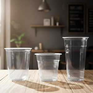 QUANG QUAN Disposable Transparent PP Single Wall <b>Cups</b> 500ml/700ml 95mm Diameter Lids Cold <b>Cup</b> Beverage for Coffee Tea Juice Milk - Product Image 3