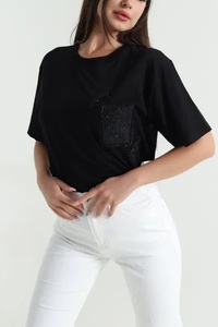 เสื้อยืดเอเวอร์โกลว์ มินิมอลลิสต์ คอกลม สีพื้น ระบายอากาศได้ดี เป็นมิตรกับสิ่งแวดล้อม ไซส์พลัส ผ้าโพลีเอสเตอร์/คอตตอนเจอร์ซีย์ สำหรับผู้หญิง สไตล์ลำลอง ฤดูใบไม้ร่วง - Product Image 4