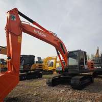 Excavatrice hydraulique sur chenilles Hitachi ZX200-3 d'occasion à vendre, moteur diesel d'origine japonaise, pompe à engrenages incluse, capacité de 20 tonnes.