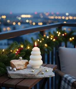 Vela Aromática Nórdica Moderna con Diseño Geométrico de Árbol de Burbujas, Hecha a Mano, No Tóxica, para Navidad, Acción de Gracias, Ramadán y Festividades - Product Image 3