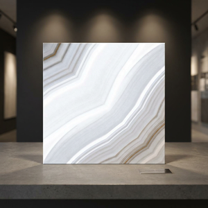 Colección de Azulejos de Porcelana Vistaar de 60x60cm con Diseño Book Match, Acabado Brillante Premium, Resistentes al Ácido y Antideslizantes para Interiores - Product Image 3
