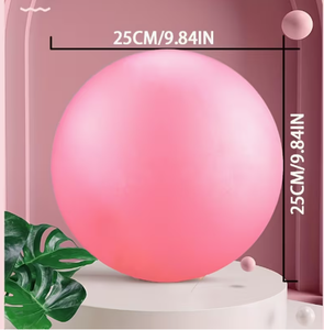 Ballon de yoga gris lisse HAWK SPORTS INDUSTRIES en PVC, antidérapant, pour l'équilibre et les exercices de fitness, pompe incluse, utilisation universelle - Product Image 4