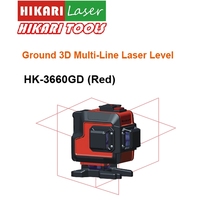 Niveau laser industriel HIKARI HK-3360GD rouge à 360°, précision 1 mm, protection IP54, auto-nivelant, avec fonction pente - Vente chaude