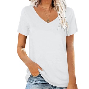 La Camiseta de manga corta ajustada para mujer más vendida para el servicio OEM personalizado de verano disponible - Product Image 3