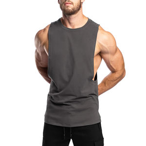 Débardeur de sport sans manches pour homme, coupe ajustée, pour musculation, entraînement, fitness et athlétisme, vente en gros personnalisée - Product Image 4
