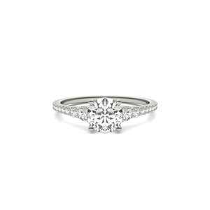 Anillo de Compromiso Solitario con Diamante de 1.38 CT, Corte Brillante, Certificado IGI, Cultivado en Laboratorio, Chapado en Rodio, Oro de 14 Quilates, Aniversario de Bodas - Product Image 1