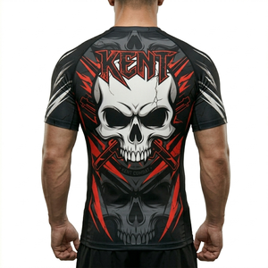 เสื้อรัดรูปลายพิมพ์ลายหัวกะโหลกขายดี น้ำหนักเบา ซับเหงื่อ แห้งเร็ว ยืดได้สี่ทิศทาง ผลิตจากโพลีเอสเตอร์ - Product Image 4