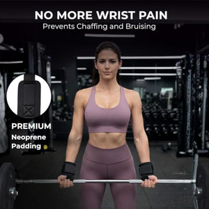Lifting Straps With Double D Rings Dual D Ring Wrist Straps For Weightlifting Deadlift & <b>Cable</b> Machine Workouts Non-Slip Straps - Product Image 2