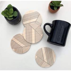 Posavasos cuadrados impermeables y duraderos para bebidas, antirrayaduras, para escritorio, juego de posavasos con diseño abstracto personalizado para decoración. - Product Image 2