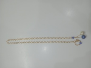 Ensemble collier et boucles d'oreilles en forme de fleur en argent plaqué or vintage, bijoux de mariage classiques pour femmes, perles, bijoux Amaira, haute qualité - Product Image 4