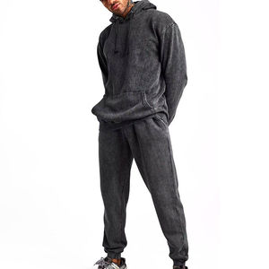 Sudadera con Capucha de Algodón Lavado Gris Oscuro para Hombre, de Primera Calidad, Manga Larga, Corte Regular, Ligera, de Secado Rápido y Transpirable - Product Image 5