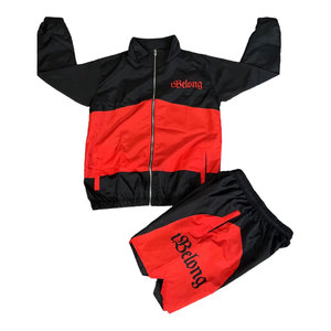 Heavyweight Plus Size Men's Waterproof Windbreaker Tracksuit Summer Stand High Quality <b>Polyester</b>/Cotton Jogging Sweat Suit Set - Product Image 5
