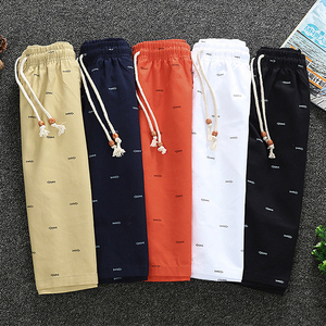 Pantalones Cortos Bermuda Casuales para Hombre, Cintura Media, Cierre con Cordón, 100% Poliéster, Frente Sólido, Tejido Transpirable Ecológico - Product Image 6