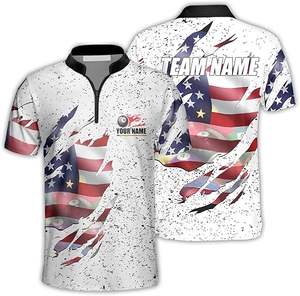 Maillot de billard/snooker personnalisé grande taille pour homme, uniforme d'équipe, imprimé par sublimation, maillot de joueur de billard à manches courtes, séchage rapide - Product Image 4