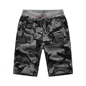 Wholesale 100% Cotton Sporty Mid Waist Print Breathable Drawstring Closure Canvas <b>Sweat</b> <b>Shorts</b> for <b>Men</b> Summer Hot Selling - Product Image 3