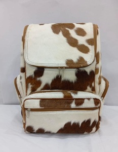 Premium Genuine Leather Hair-On <b>Backpack</b> Travel <b>Laptop</b> Bag Custom Logo Wholesale Supplier Manufacturer Bulk LHBP-0028 - Product Image 1