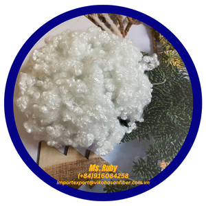 เส้นใยโพลีเอสเตอร์รีไซเคิลเกรดเวอร์จิ้น 15D32HCS GRS แบบกลวงเคลือบซิลิโคน ความละเอียด 15D สำหรับวัสดุยัดไส้ ขายดี - Product Image 4