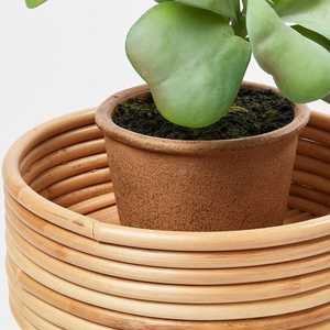 Support de fleurs artificielles en bambou minimaliste, design circulaire, écologique, pour plantes d'intérieur, finition naturelle - Product Image 4