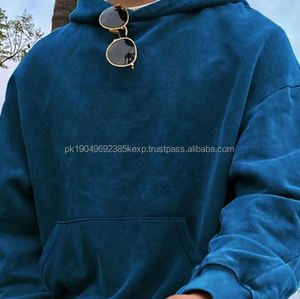 Sweat-shirt décontracté à logo personnalisable OEM, 100% coton, tissu en molleton tissé, anti-rétrécissement, impression en relief, teinture unie, hiver - Product Image 6