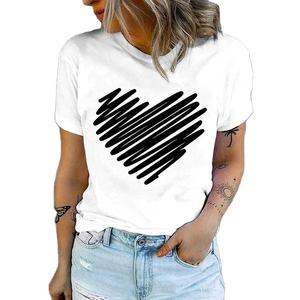 Customized Tshirt Women Harajuku <b>Aesthetic</b> <b>Top</b> Graphic Letterpress Printing Women Tee Shirt - Product Image 2