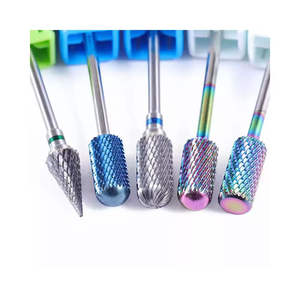 Forets chirurgicaux dentaires et de manucure Astrin, toutes tailles, forme cylindrique, manuels, en acier inoxydable, forets à ongles diamantés moyens - Product Image 3