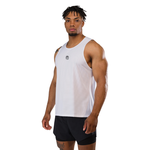 Camiseta sin mangas para hombre, ligera, para gimnasio, entrenamiento, transpirable, chaleco deportivo, ropa deportiva, color blanco - Product Image 2