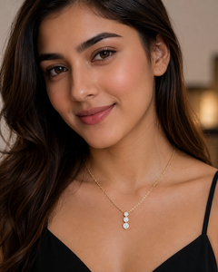 Collier pendentif de luxe en or jaune 18 carats avec diamant de laboratoire taille brillant, chaîne serpent, minimaliste, pour tous les jours, mariage et soirée - Product Image 1