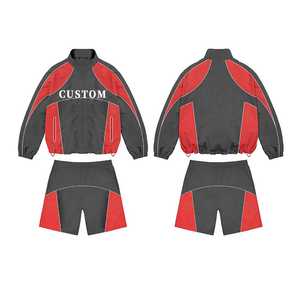 New Style Custom Windbreaker Contrast Color Short Set Tracksuit Men 2 Piece <b>Wind</b> <b>Breaker</b> Tracksuit Set Hot Sale Windbreaker Set - Product Image 2