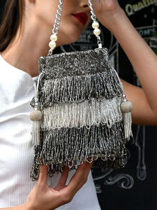 Sac à main ethnique brodé à la main pour femmes indiennes, sac cadeau de mariage, pochettes à monnaie, mariage à BAS PRIX PAR ARTISANAT DE LUXE - Product Image 6