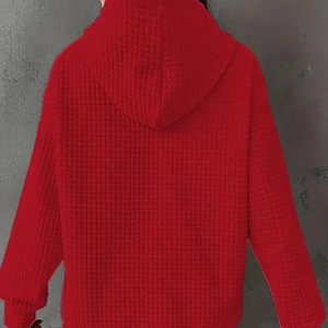 Sudadera con capucha y cremallera frontal con pedrería para mujer, 100% algodón, 400 GSM, lista para enviar, venta al por mayor, suministro en stock - Product Image 2