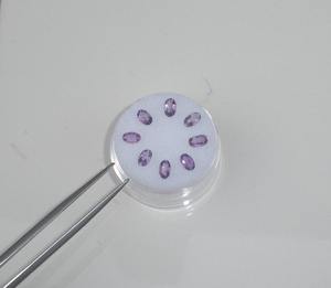 พลอยอะเมทิสต์ธรรมชาติทรงรีเหลี่ยมเพชรพลอยธรรมชาติขนาด 5x3 มม. แต่ละเม็ด รับรองโดยบุคคลที่สาม สีเขียว สำหรับทำเครื่องประดับ - Product Image 2