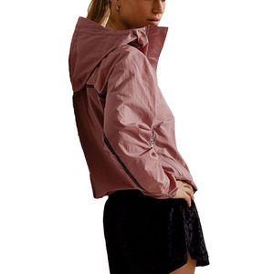 Custom Women's Pink Cropped Windbreaker <b>jacket</b> for men <b>Lightweight</b> Waterproof Outdoor Running Coat OEM Windbreaker Zip Up <b>Jacket</b> - Product Image 2