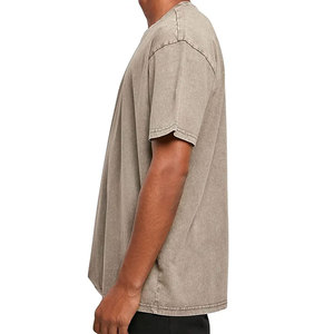 เสื้อยืดพิมพ์ลายทรงหลวมคุณภาพสูง ผลิตในปากีสถาน ราคาส่งถูก 100% ผ้าฝ้าย ซักย้อมสีแบบแอซิดวอช สำหรับผู้ชาย - Product Image 3