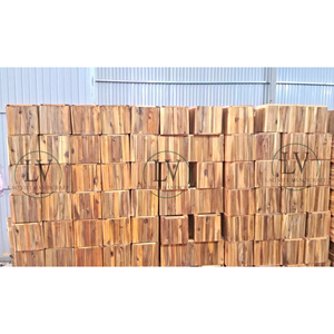Pot de fleurs en bois d'acacia massif de qualité supérieure, 3 compartiments, jardinière naturelle avec doublure en plastique protectrice, vente en gros du Vietnam - Product Image 6