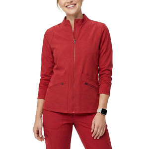 Chaquetas Médicas de Trabajo Personalizables al Por Mayor a Precio de Fábrica, con Múltiples Bolsillos, Elásticas, de Spandex, Uniformes de Enfermería - Product Image 1