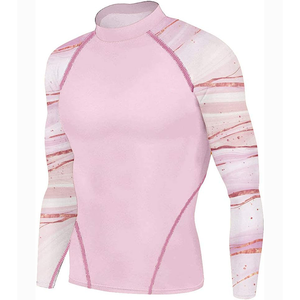 Conjuntos de entrenamiento de gimnasio personalizados para hombre, ropa deportiva de compresión de 2 piezas, ropa deportiva impermeable con patrón sólido - Product Image 3